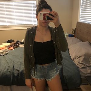 Tilly’s army green hooded jacket